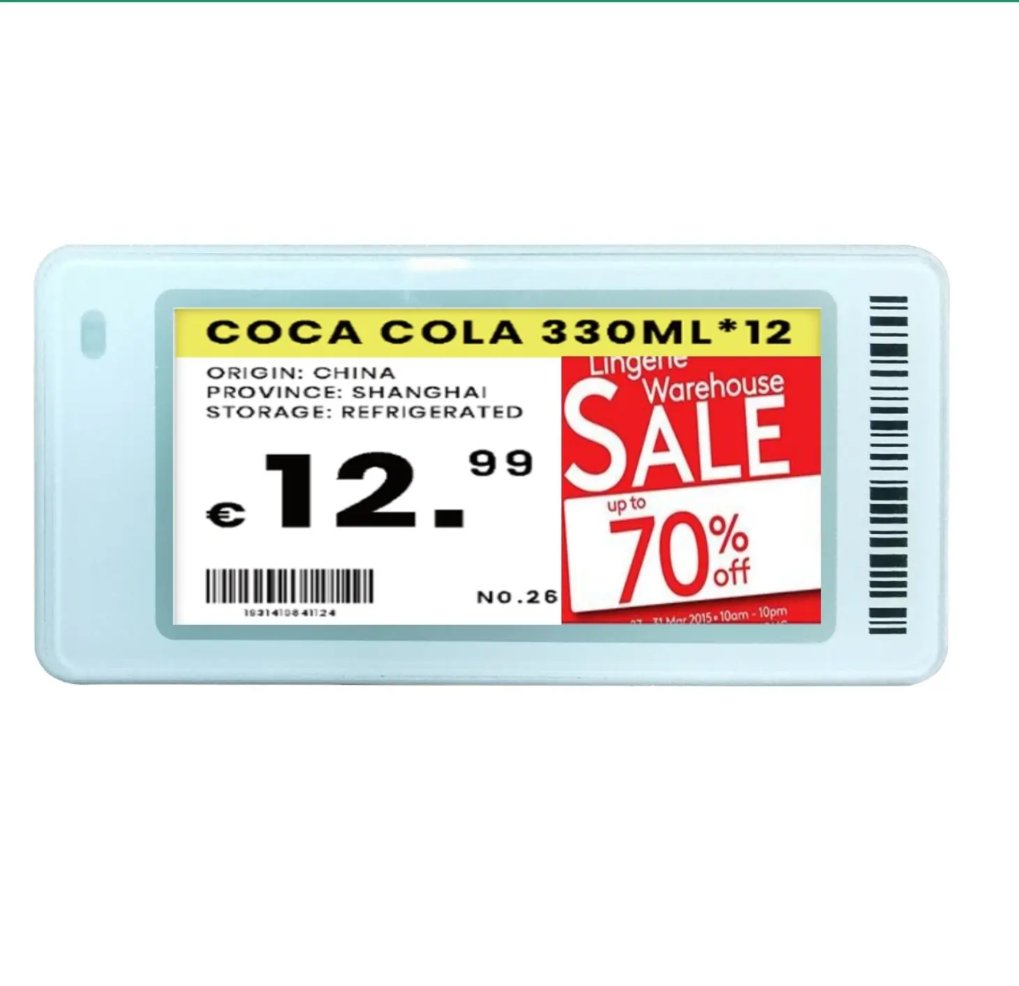 2.13" Waterproof ESL E-Paper Shelf Label (IP65/IP67)