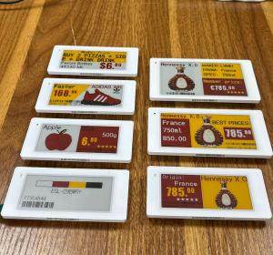 E-Ink ESL with EAS Anti-Theft System for Luxury Retail